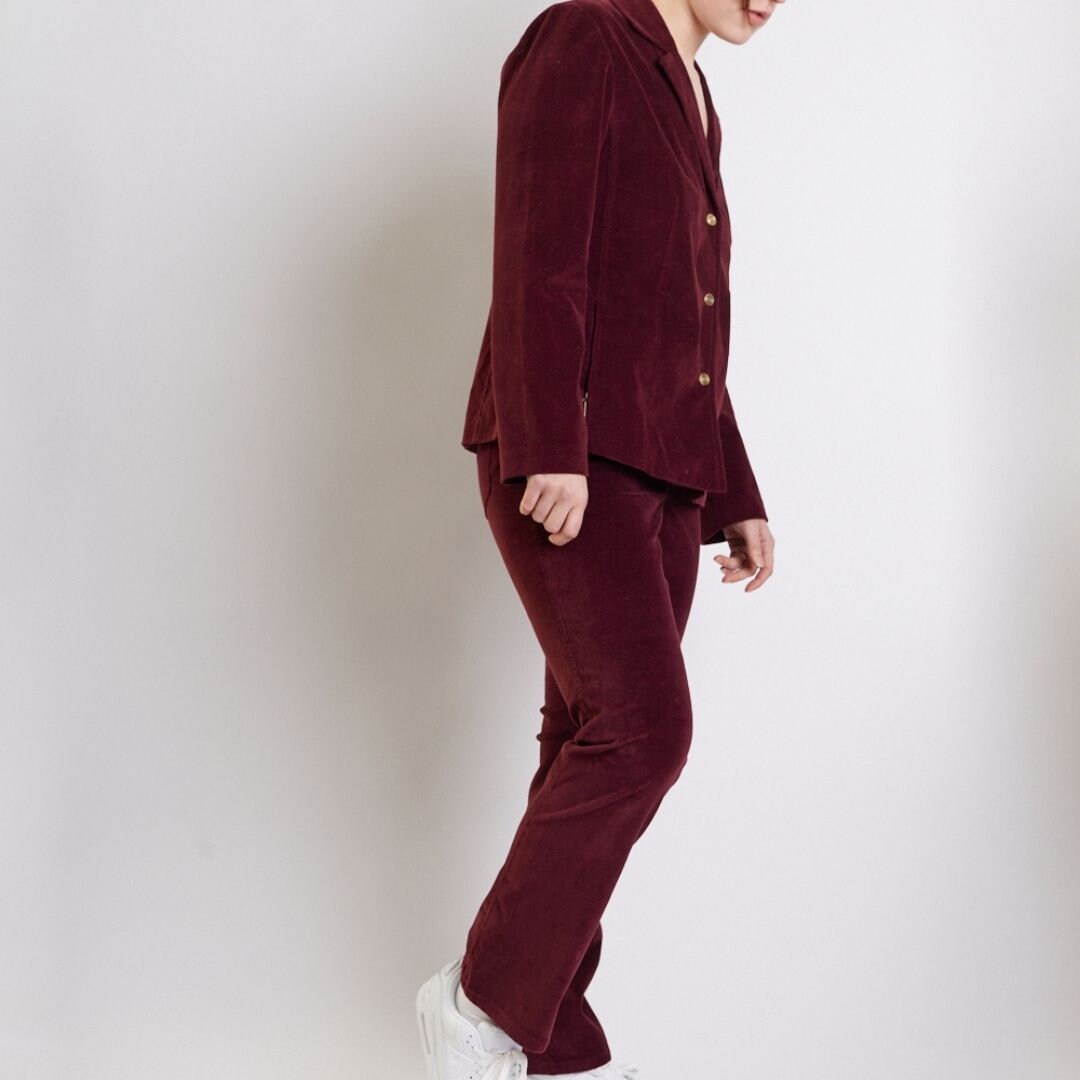 Red Velvet Trouser Suit Size 