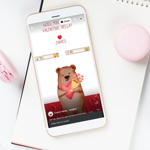 Niedliche Bär Pops Frage zum Valentinstag | E Karte