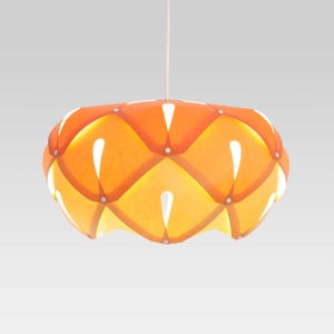 Lámpara / Lámpara / Luz / Pantalla de lámpara CYNARA naranja / Cartón reciclado / Pantalla de lámpara de papel / Lámpara de papel / DIY