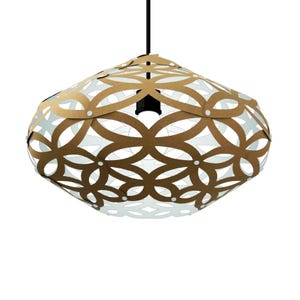 Lámpara / Lámpara / Luz / CRAFT pantalla blanca / Cartón reciclado / pantalla de papel / lámpara de papel / DIY