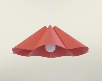 Lamp / Lamp / Light / CHARLOTTE CORAIL lampshade / Recycled cardboard / recycling cardboard / lampshade paper / paper lamp / DIY