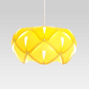 Lámpara / Lámpara / Luz / Pantalla amarilla CYNARA / Cartón reciclado / Pantalla de papel / Lámpara de papel / DIY