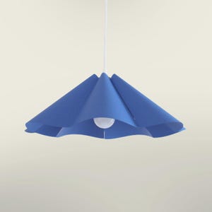 Lámpara / Lámpara / Luz / Pantalla CHARLOTTE BLEU / Cartón reciclado / cartón reciclado / pantalla de papel / lámpara de papel / DIY
