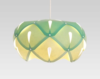 Lamp / Lamp / Light / CYNARA green lampshade / Recycled cardboard / lampshade paper / paper lamp / DIY