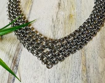 Oxidized Choker Necklace: Indian Afghani Style, Black Metal, hand made, pretty necklace