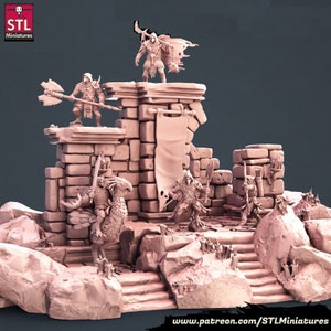 Kenkus Set by STL Miniatures - RPG Wargames Tabletop Gaming - Minis - Figurines Dungeons and Dragons DnD Kenku Bird Humanoids Ravens Props