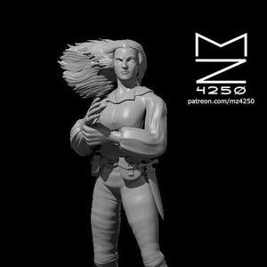 Female Rogue Miniature - mz4250 - Human Elf Fighter Hunter Ranger RPG D&D Donjons et Dragons Fantasy RPG Mini 28mm 1&quot; Figurine Personnage