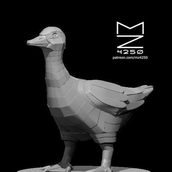 Clockwork Duck Mini - mz4250 - D&D Fantasy RPG Tabletop Roleplaying Games 28mm Scale Miniature Familiar Robot Mallard Bird Companion