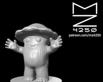 Mushroom Sprout Mini - mz4250 - D&D Fantasy RPG Tabletop Roleplaying Games 28mm Scale Miniature Humanoid Monster Baby Mushroomfolk Fungi