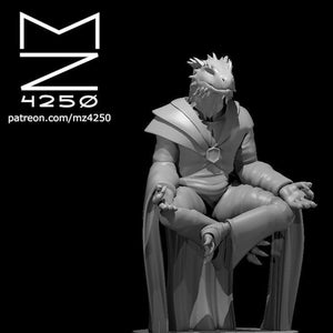 Dragonborn Monk Miniature - mz4250 - Dragon Mage Meditation D&D Dungeons and Dragons Pathfinder Fantasy RPG Tabletop Roleplaying Games 28mm