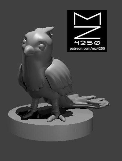 Phoenix Chick Mini - mz4250 Dungeons and Dragons DnD Fantasy RPG Tabletop Roleplaying Games Mini 28mm 1" Scale Mythical Baby Bird Hatchling