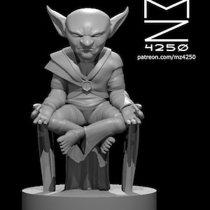 Goblin Monk Miniature - mz4250 Meditating Martial Fighter D&D Dungeons and Dragons RPG Tabletop Gaming Fantasy Mini 28mm 1&quot; Character