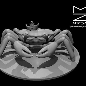 King Crab Mini - mz4250 - D&D Pathfinder Fantasy RPG Tabletop Roleplaying Games 28mm Scale Miniature - Royal Crown Giant Monster Crustacean