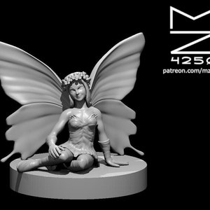 Tiny Winged Pixie Fairy Miniature - mz4250 - D&D Dungeons and Dragons Pathfinder Fantasy RPG Tabletop Roleplaying Games 28mm 1&quot; Scale