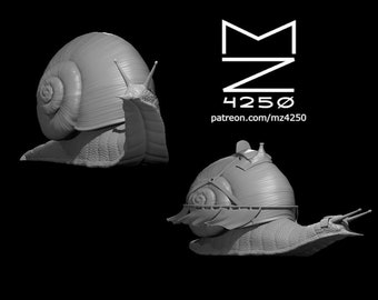 Giant Snail Mini - mz4250 - D&D Pathfinder Fantasy RPG Tabletop Roleplaying Games 28mm Scale Miniature - Snail, Racing Snail