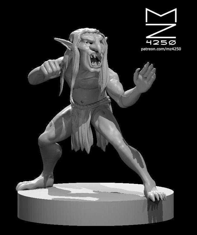 Feral Goblin Monk Miniature - Mz4250 - Dnd 5e Pathfinder Fantasy