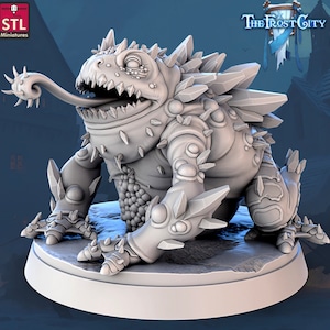 Ice Toad - STL Miniatures - The Frost City - RPG Wargames Tabletop Gaming DnD 3D Printed Mini Figurine Fantasy Monster Snow Giant Frostgrave