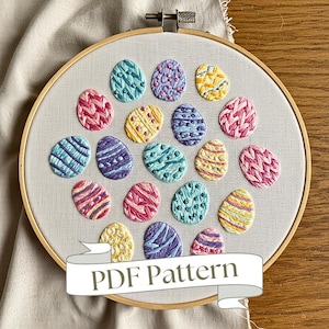 Easter Hand Embroidery Pattern Easter Egg Hand Embroidery Pattern Easter Embroidery Spring Embroidery Pattern Spring Hand Embroidery Pattern