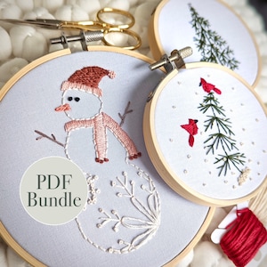 PDF Pattern Bundle | Christmas Bundle Embroidery Patterns PDF