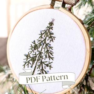 Simple Christmas Tree Embroidery Pattern PDF Christmas Embroidery Design Beginner Christmas Embroidery Pattern Hand Embroidery Pattern Easy