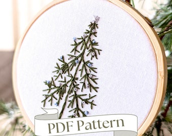 Simple Christmas Tree Embroidery Pattern PDF Christmas Embroidery Design Beginner Christmas Embroidery Pattern Hand Embroidery Pattern Easy