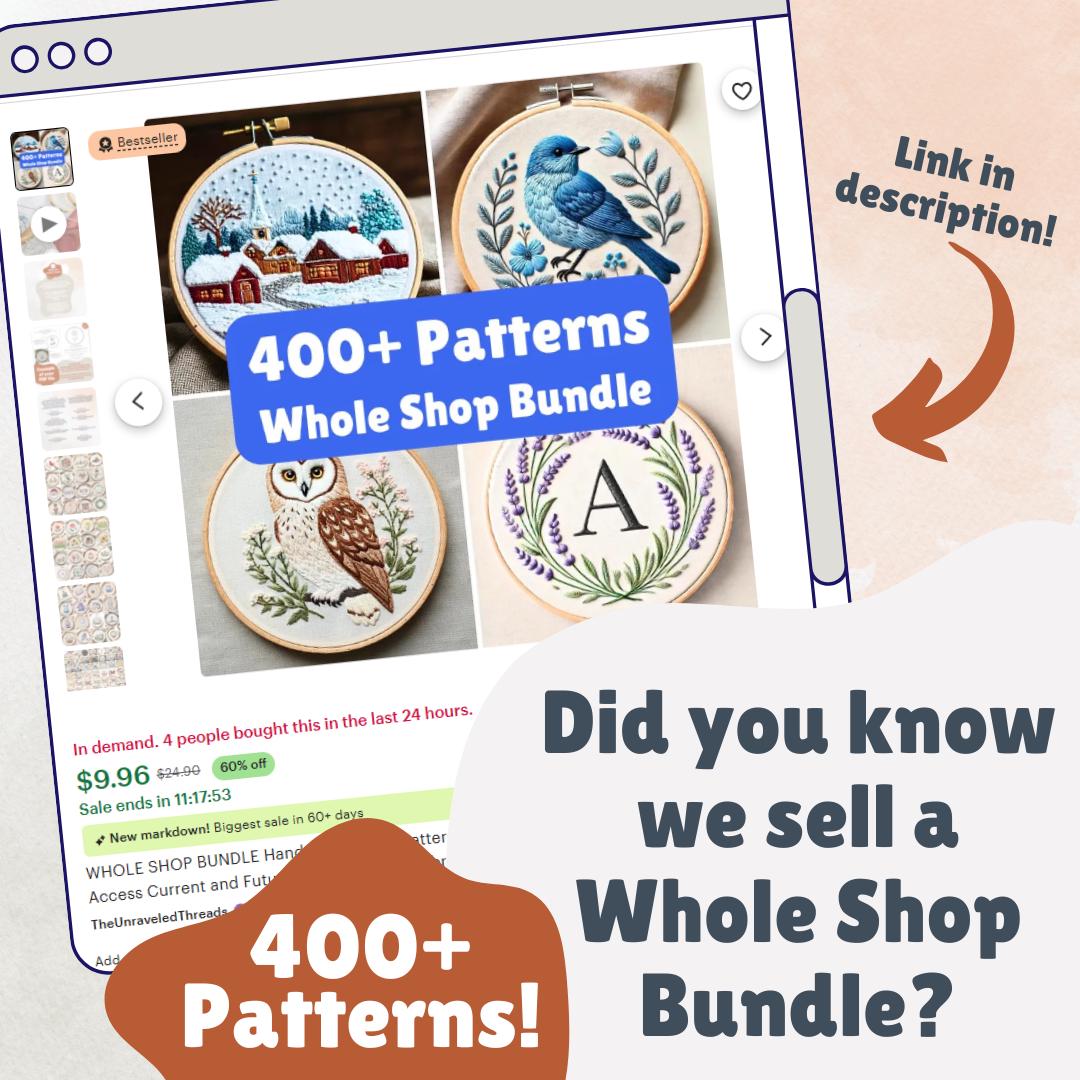 Blue Bird Floral Embroidery Pattern: Beginner DIY (PDF Pattern) - Etsy