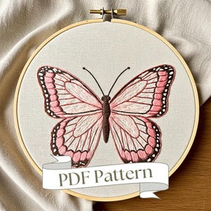Butterfly Hand Embroidery Pattern: DIY Bug Design (PDF Pattern)