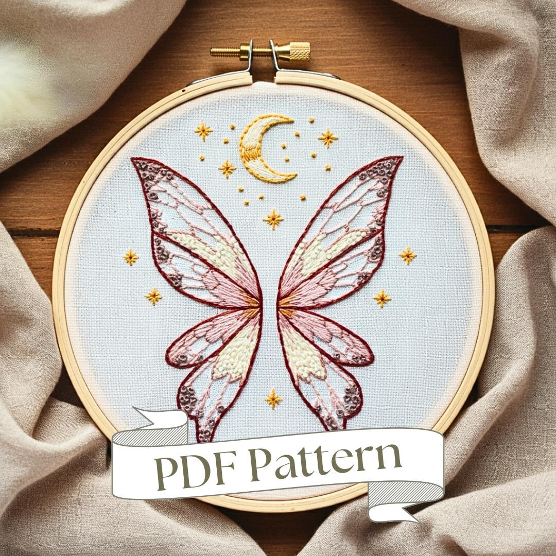 Fairy Hand Embroidery Pattern Fantasy Embroidery Pattern Mythical ...
