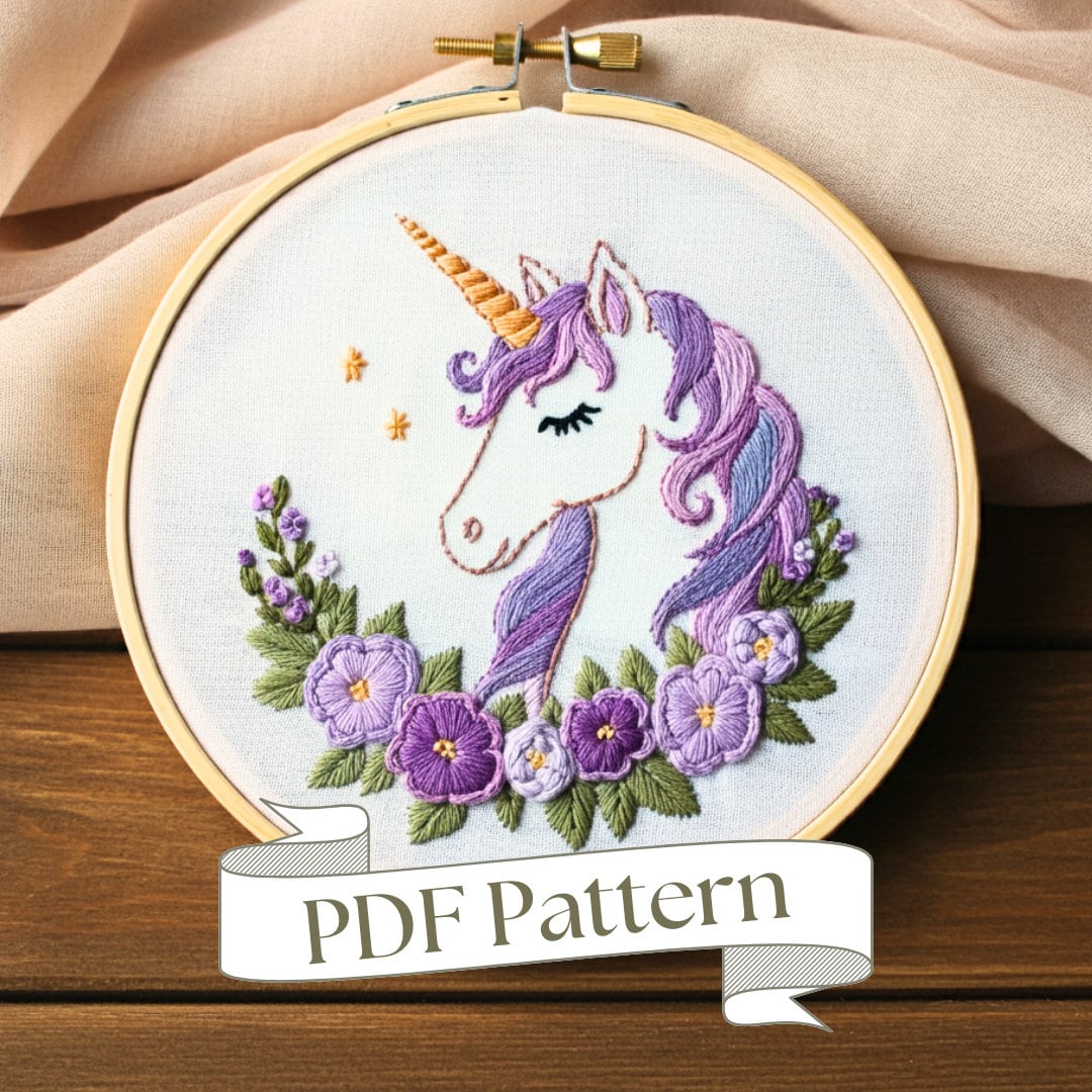 Fichier de broderie licorne - France