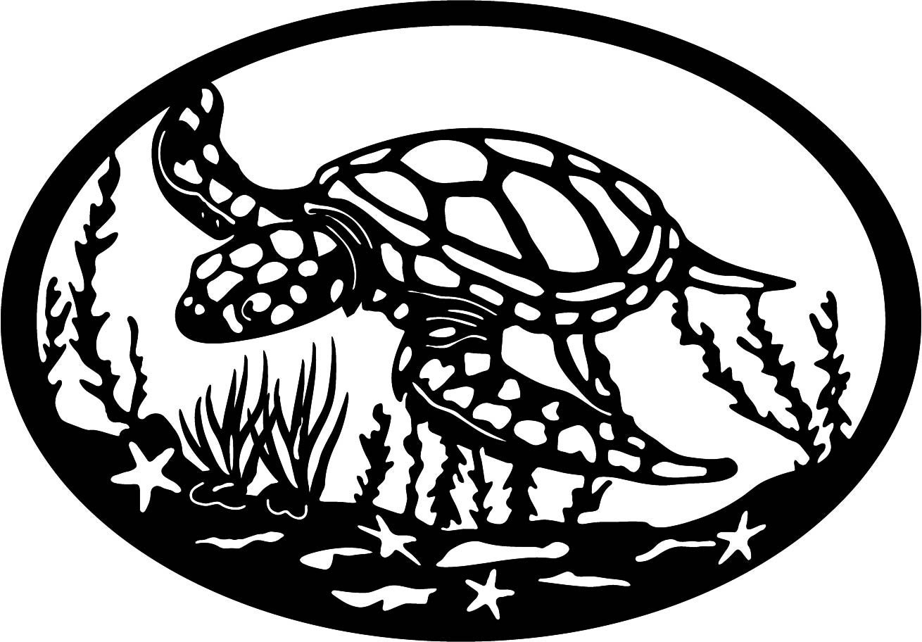 Sea Turtle in Grass DXF File Plasma Laser Cutting Artwork - Etsy Canada
