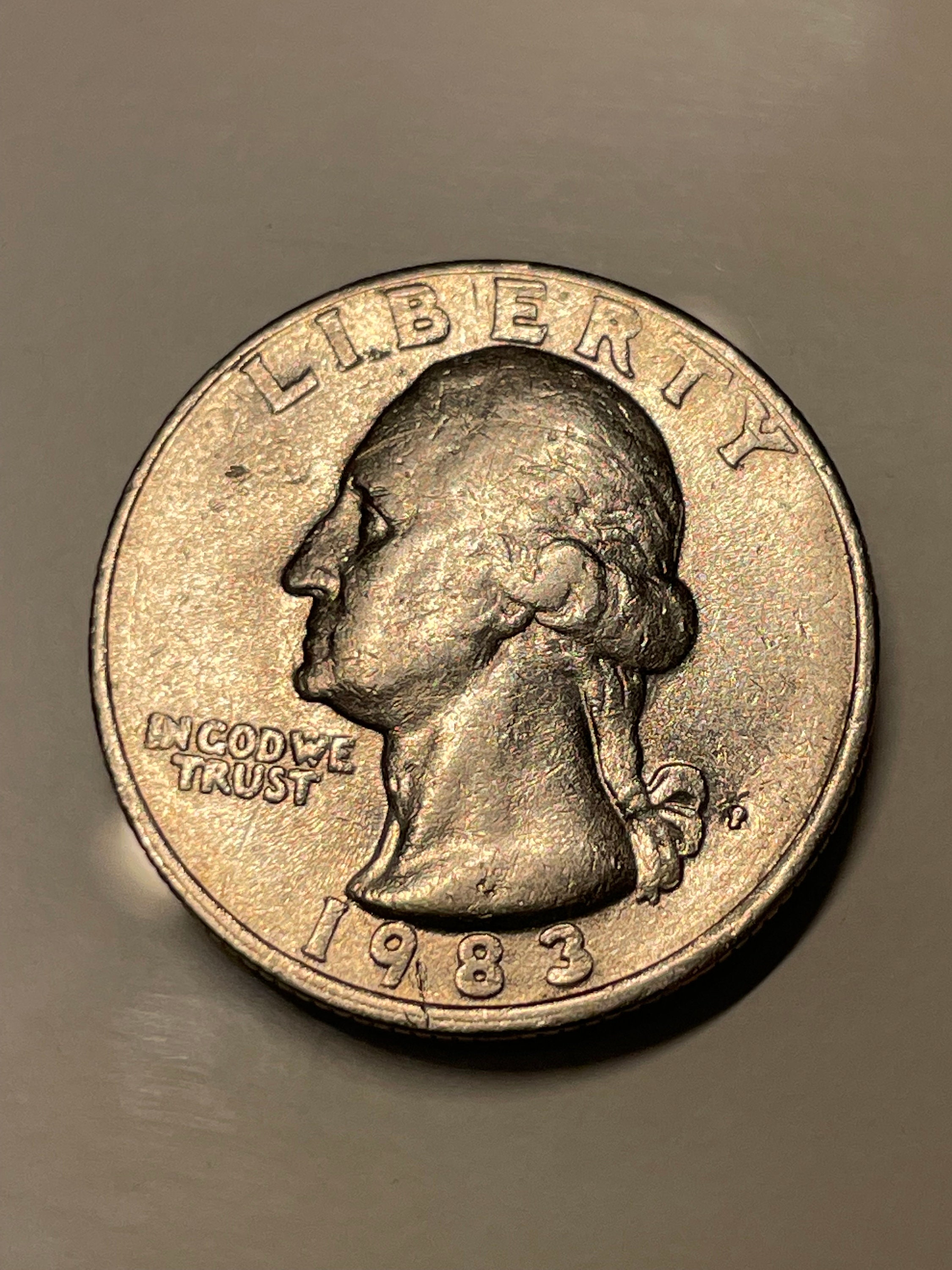 1983 D Quarter Obverse Grease Filled Die error US Coin agrohort.ipb.ac.id