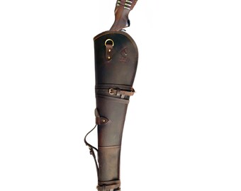 Étui Pour Fusil En Cuir Marron Chêne – John Shooter®, Fabrication Anglaise, Neuf
