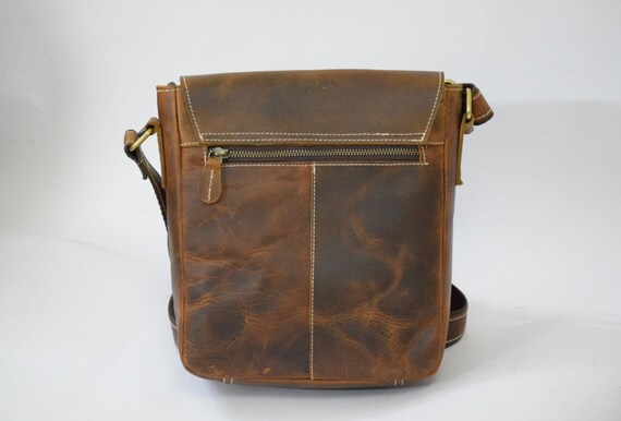 Vintage Men's Genuine Leather Sling Messenger Shoulder Bag Crossbody Satchel Vintage Men's Genuine Leather Sling Messenger Shoulder Bag Crossbody Satchel