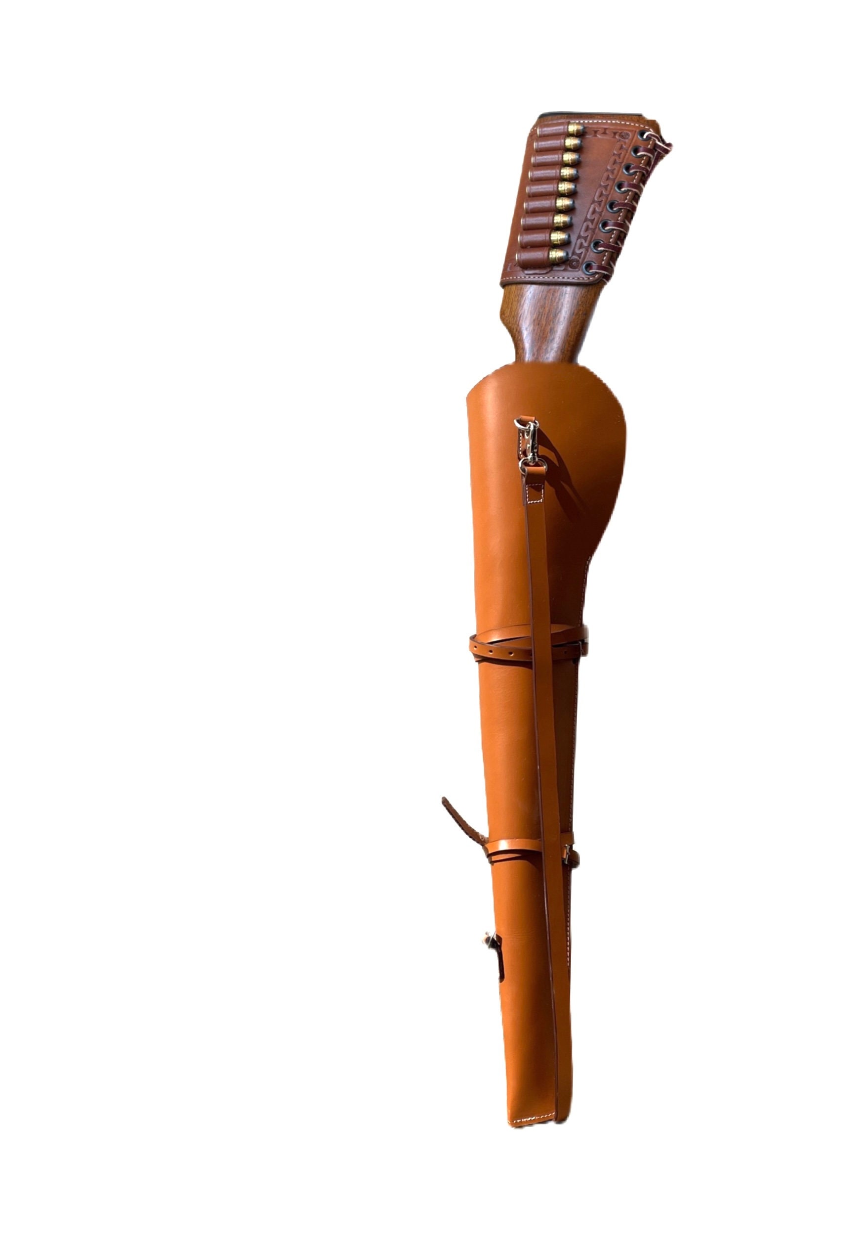 Leather Rifle Scabbard Liver Action Rifle Sling Handmade Western