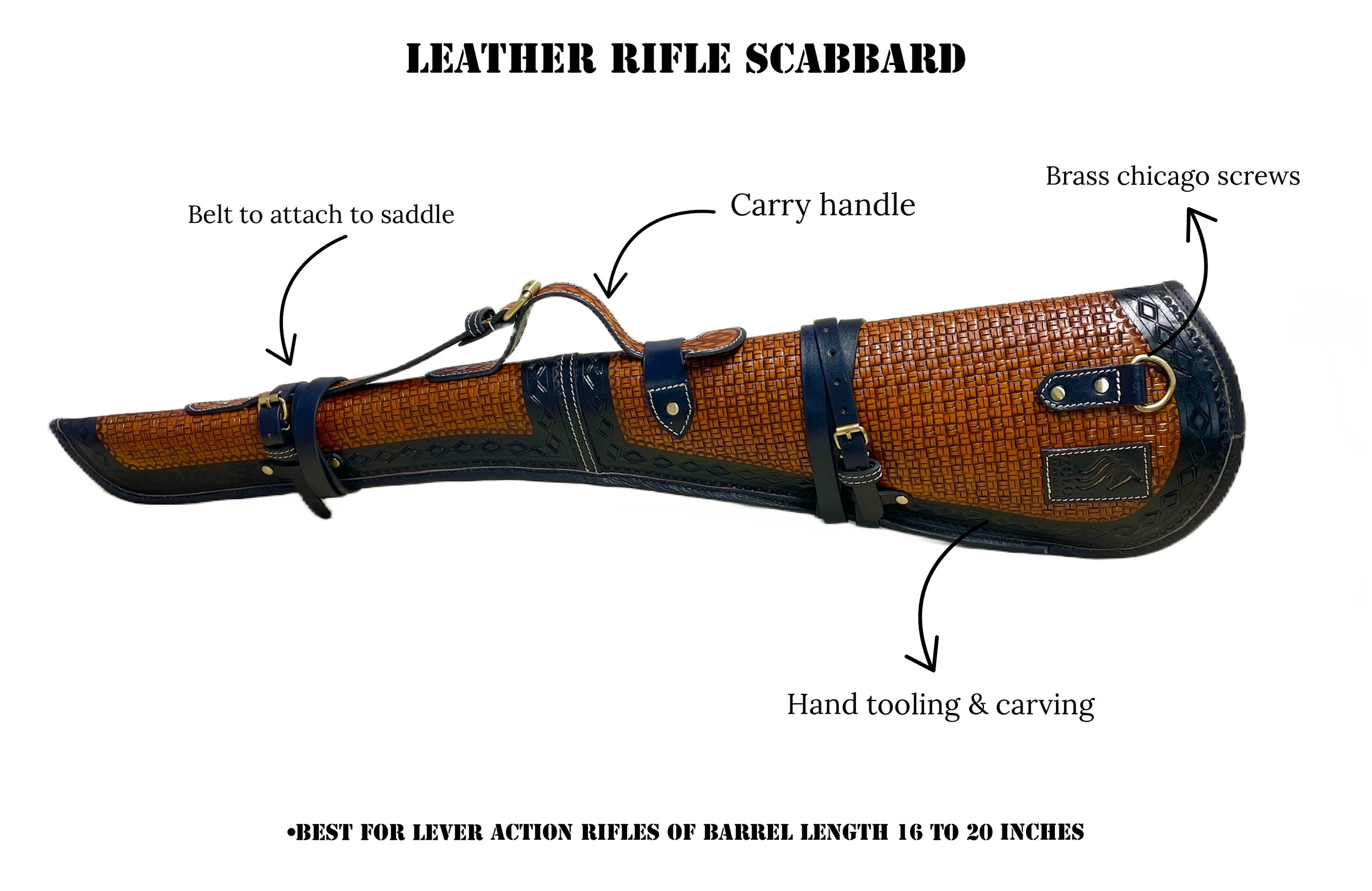 ヴィンテージ　銃剣・革カバー Western Rifle Scabbard - 16-20
