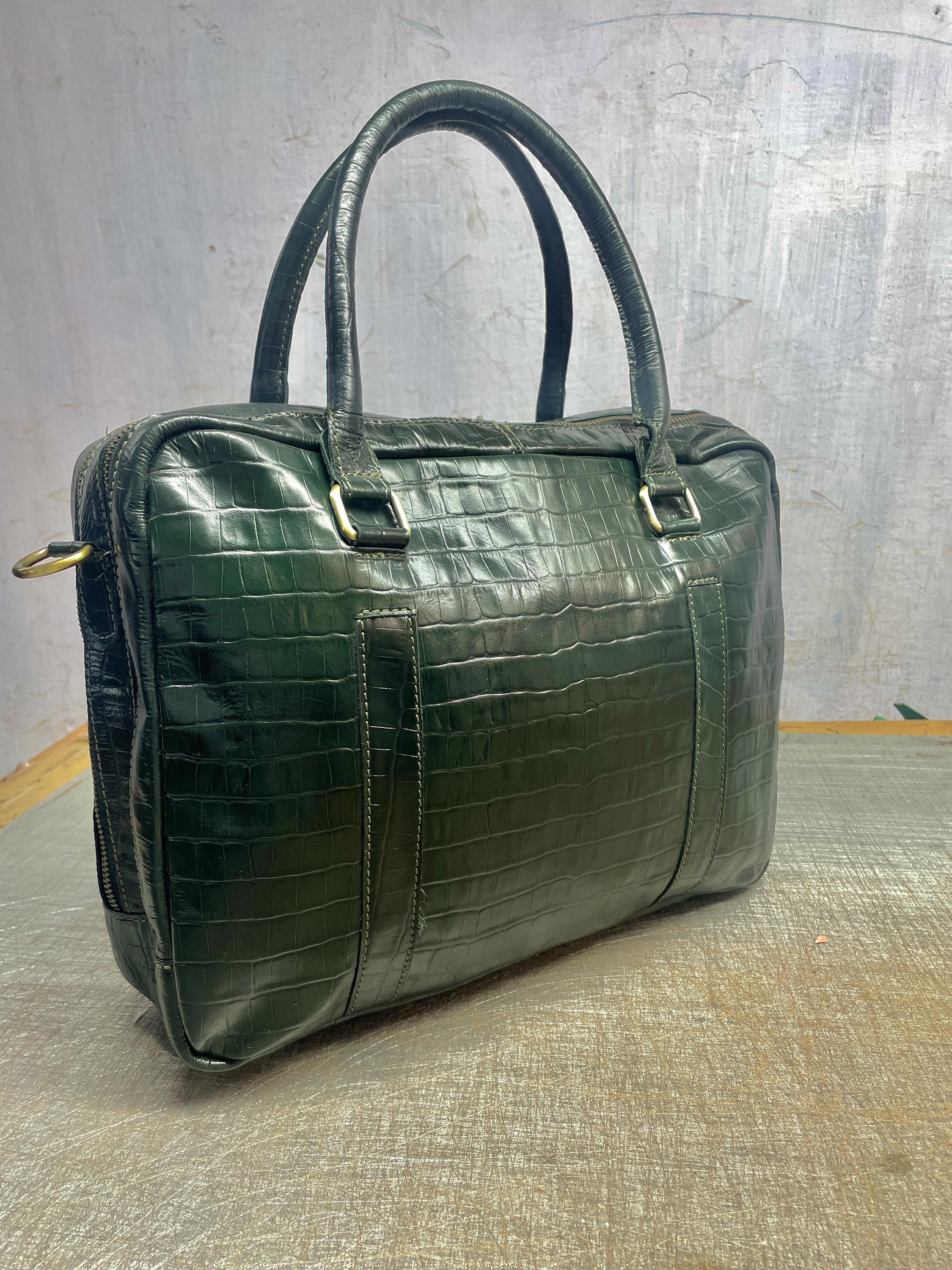 Crocodile Tasche Krokodil Leer Tas Krokodillenleer Aktetas