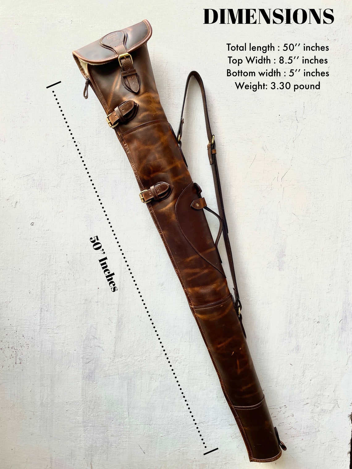 Handmade Leather Shotgun Case Rifle Scabbard 4850 Gun Sling Rifle Slip