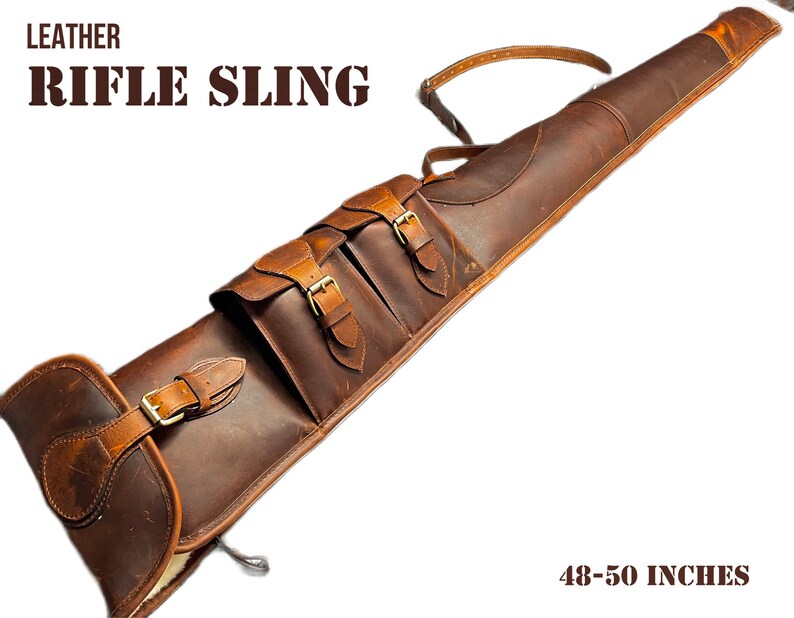 Handmade Leather Shotgun Case Rifle Scabbard 4850 Gun Sling Rifle Slip