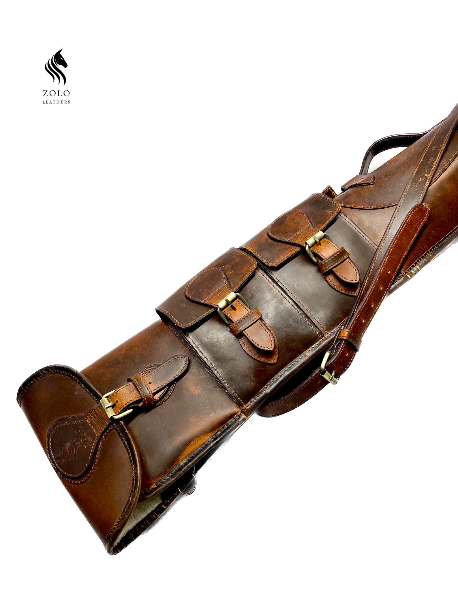 Tandy Rifle Scabbard Western Rifle Scabbard 50 Inches Tan Leather Rifle Scabbard With Fur ...