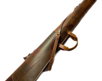 52インチレザーライフル鞘、調節可能なショルダーストラップ付き、高級