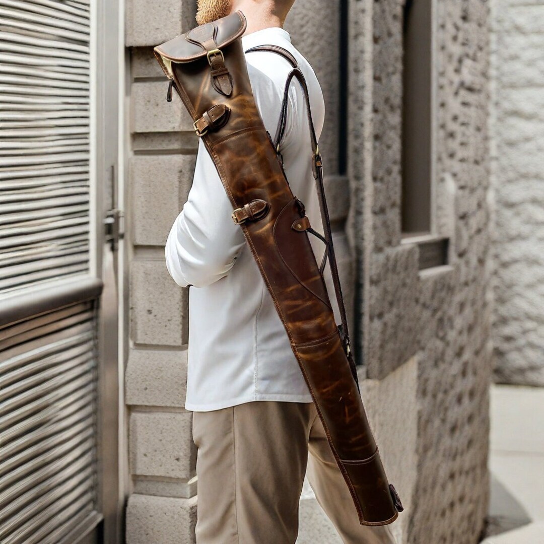Handmade Leather Shotgun Case Rifle Scabbard 4850 Gun Sling Rifle Slip