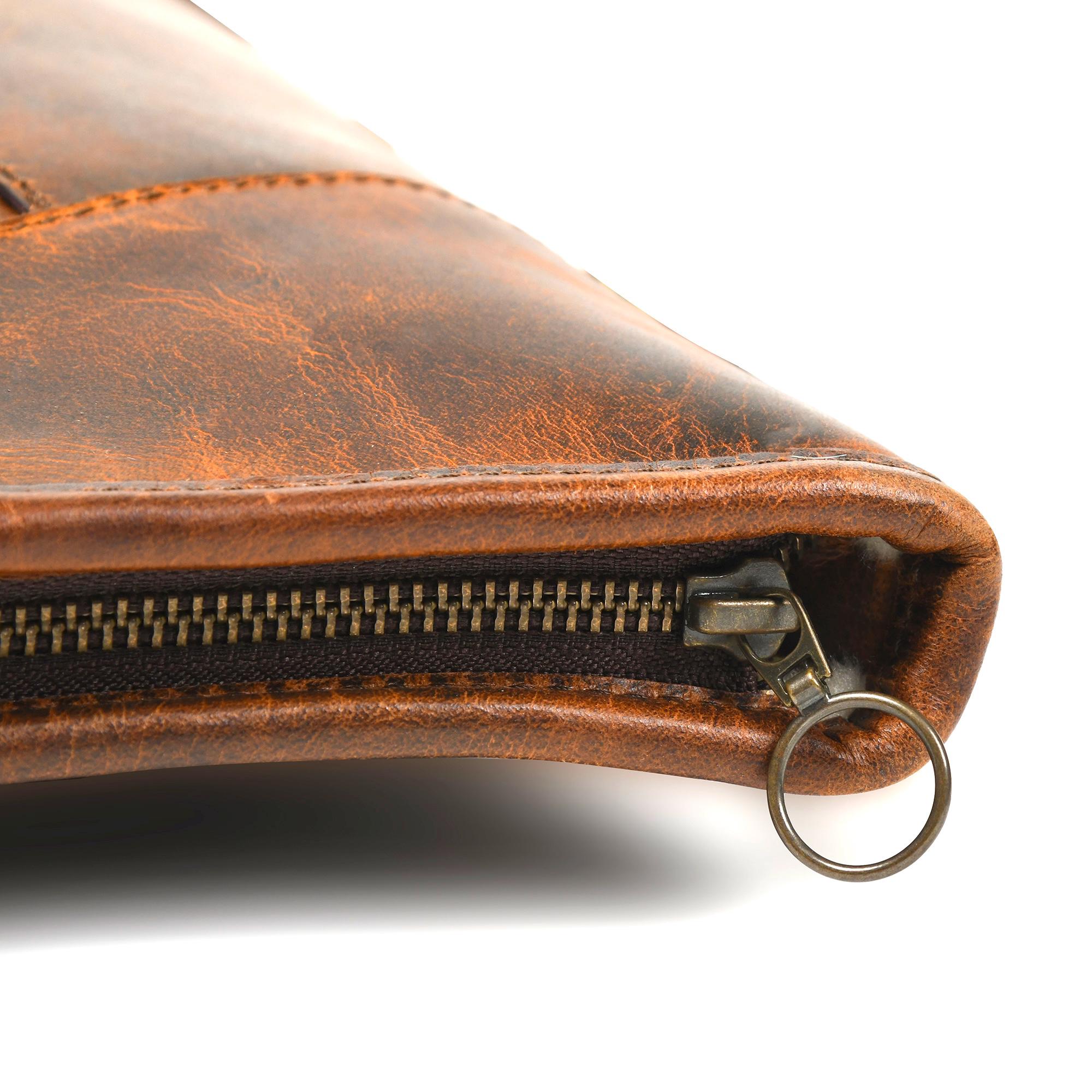 52インチレザーライフル鞘、調節可能なショルダーストラップ付き、高級