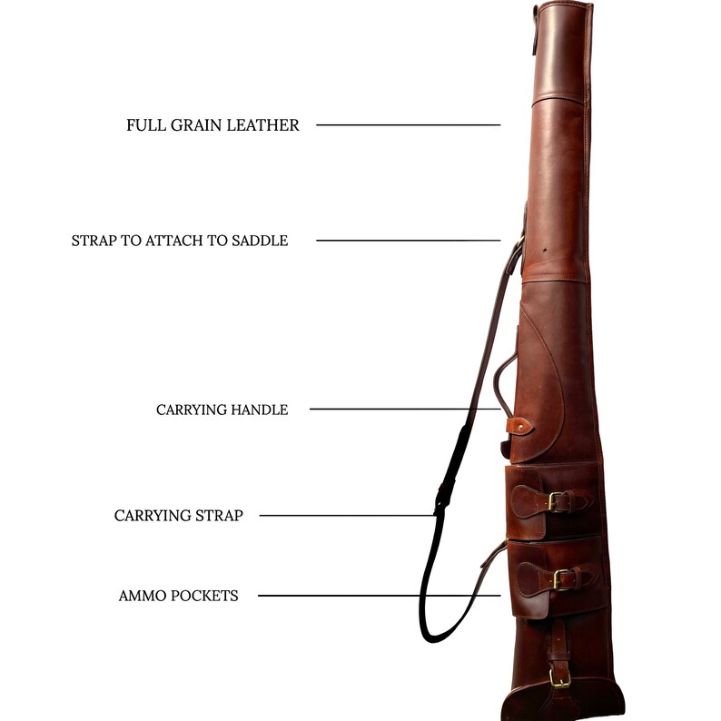 Handmade Leather Shotgun Case Rifle Scabbard 4850 Gun Sling Rifle Slip