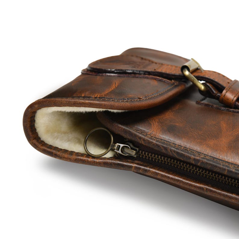 Handmade Leather Shotgun Case Rifle Scabbard Gun Sling Rifle Slip Bag With Shoulder Strap Case Gun Case for Rifle Hunting Bag image 7