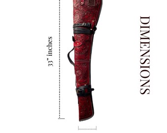 Fourreau Fusil Western Cowboy En Cuir - Fabriqué Main, Sans Doublure - Occasion