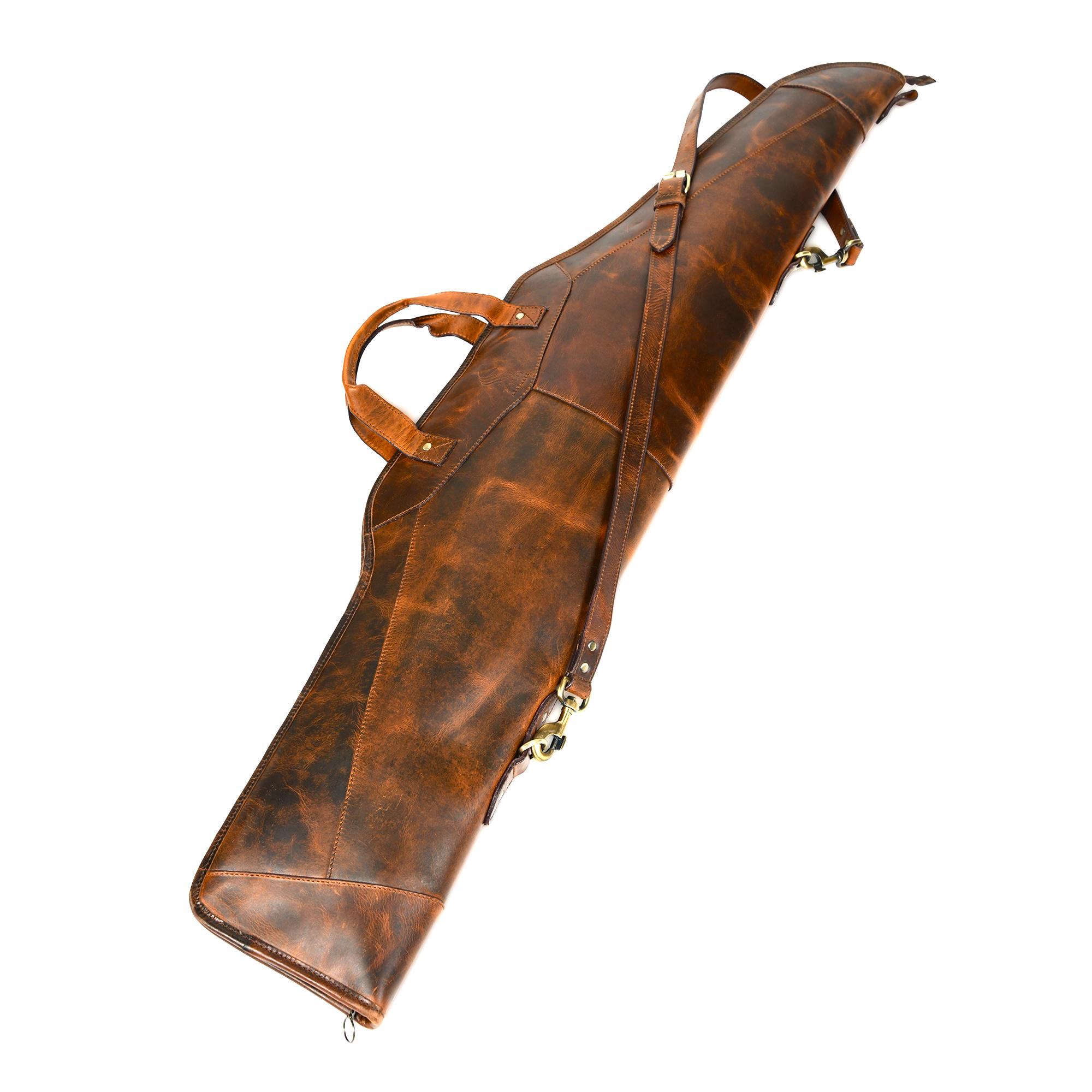 52インチレザーライフル鞘、調節可能なショルダーストラップ付き、高級