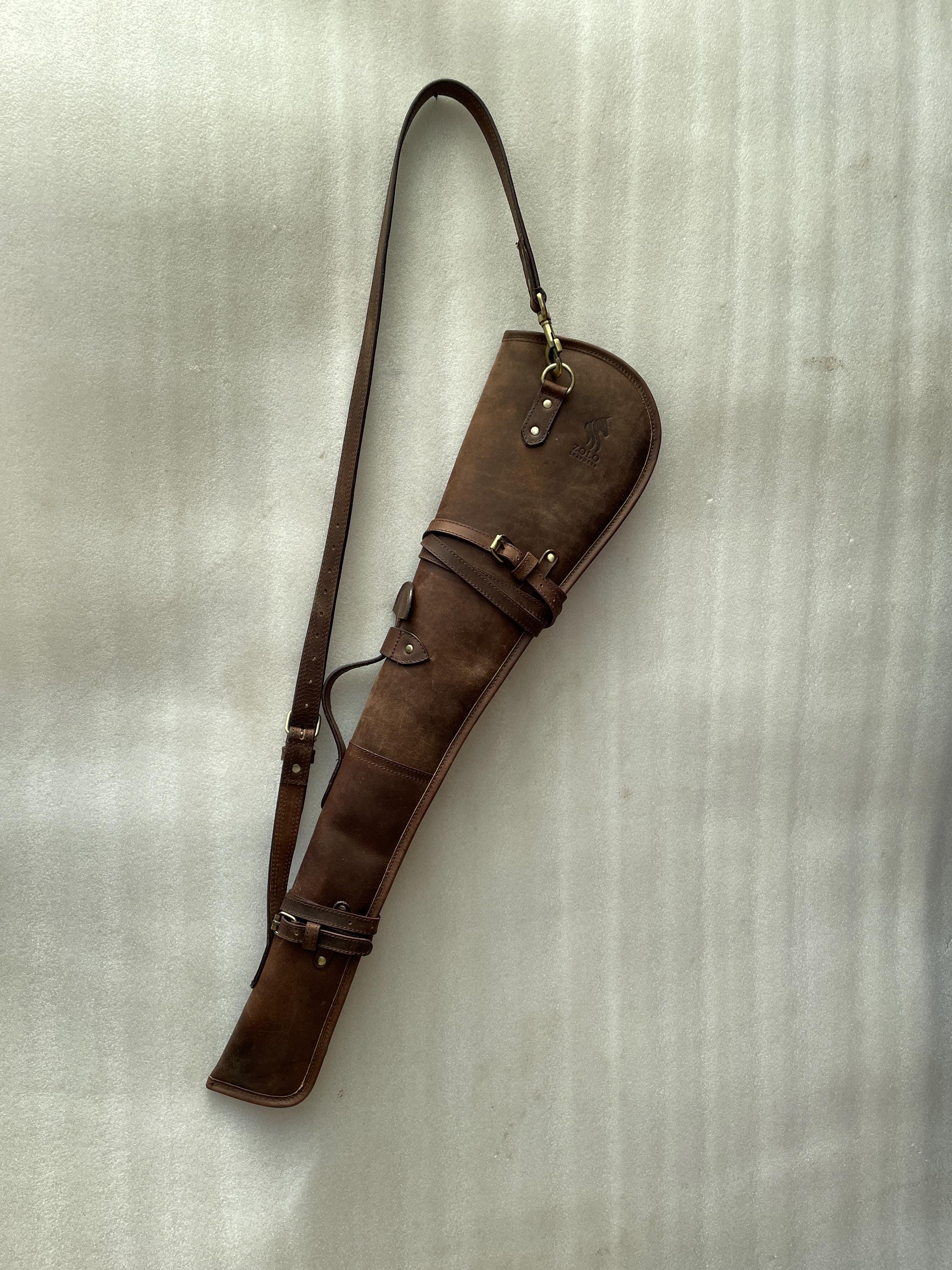 Hunting Genuine Leather Shotgun Rifle Strap Sling Gun Style Brown Hunting Should