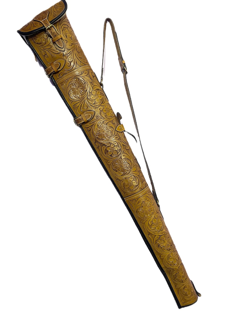 Western Leather Rifle Sling 4850 Inch Gun Cases for Rifles Slip Bag