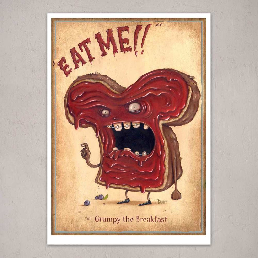 Grumpy for Breakfast by Zozovillegallery Premium Art Print for Your ...