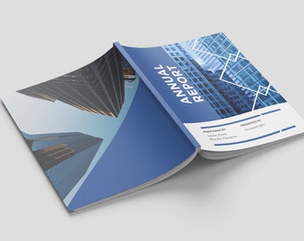 Annual Report Template, Business Brochure, Printable Business Brochure, Canva Template, Brochure Template